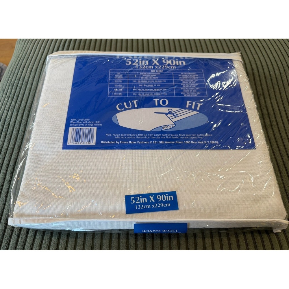 Elrene Home Fashions Table Pad Heavy Gauge Vinyl Cut To Fit 52 x 90 Inch‎